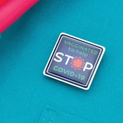 Staff Gifts<SmileMakers Stop COVID Vaccination Lapel Pins - Office Gifts & Accessories from