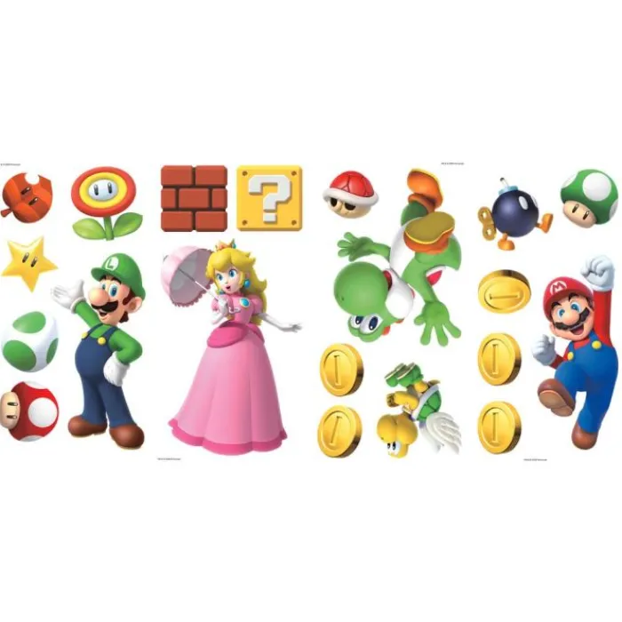 Wall Decals<SmileMakers Super Mario Brothers Wall Decals - Office Décor from