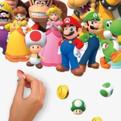 Wall Decals<SmileMakers Super Mario Giant Peel & Stick Wall Decal With Alphabet - Office Décor from