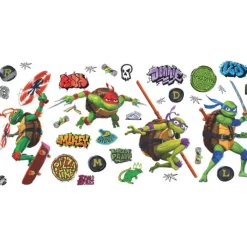 Wall Decals<SmileMakers Teenage Mutant Ninja Turtles Mutant Mayhem Characters Wall Decals - Office Décor from