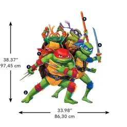 Wall Decals<SmileMakers Teenage Mutant Ninja Turtles Mutant Mayhem Group Giant Wall Decals - Office Décor from