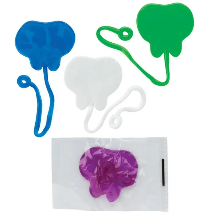 Dental Themed Prizes | Individually Wrapped Toys<SmileMakers Tooth Shaped Sticky Toys - Sticky Toys from