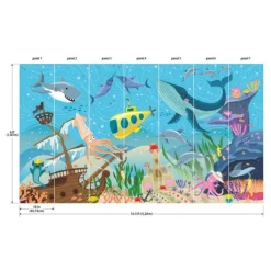 Wall Decals<SmileMakers Underwater Discovery Wall Mural - Office Décor from