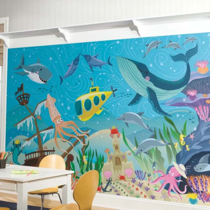 Wall Decals<SmileMakers Underwater Discovery Wall Mural - Office Décor from