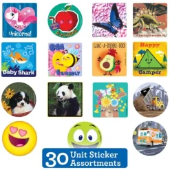 Samplers & Assortments | Sticker Samplers<SmileMakers 30 Unit Sticker Sampler - Sticker Samplers from