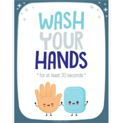 Wall Decals<SmileMakers Vertical Wash Your Hands Wall Decals- Office  Décor from