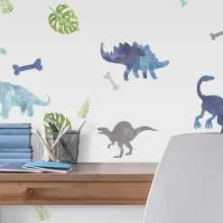 Wall Decals<SmileMakers Watercolor Dinosaur Wall Decals - Office Décor from