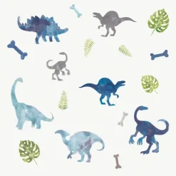 Wall Decals<SmileMakers Watercolor Dinosaur Wall Decals - Office Décor from