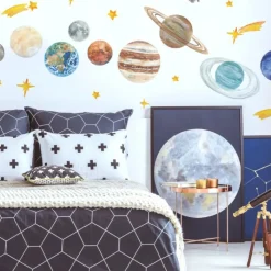 Wall Decals<SmileMakers Watercolor Planets Giant Wall Decals - Office Décor from
