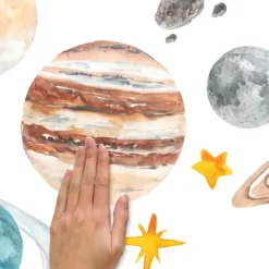 Wall Decals<SmileMakers Watercolor Planets Giant Wall Decals - Office Décor from
