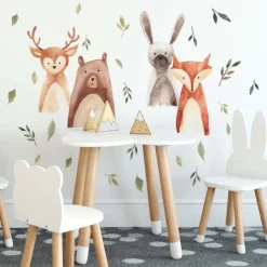 Wall Decals<SmileMakers Watercolor Woodland Critters Wall Decals - Office Décor from